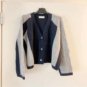 Cable knit cardigan